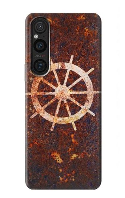 W2766 Ship Wheel Rusty Texture Funda Carcasa Case y Caso Del Tirón Funda para Sony Xperia 1 V