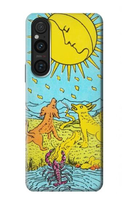 W3435 Tarot Card Moon Funda Carcasa Case y Caso Del Tirón Funda para Sony Xperia 1 V