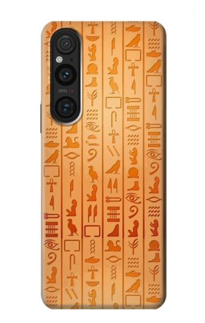 W3440 Egyptian Hieroglyphs Funda Carcasa Case y Caso Del Tirón Funda para Sony Xperia 1 V