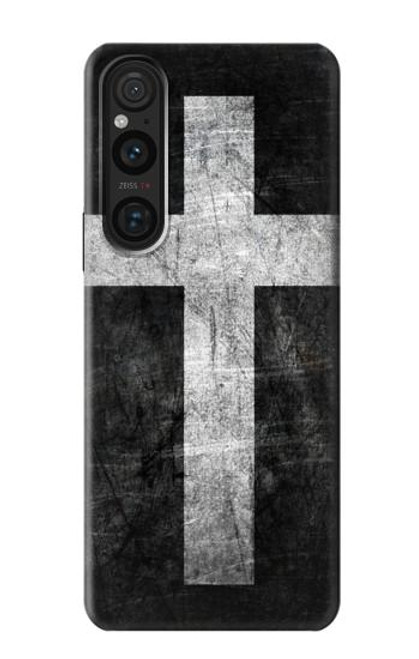 W3491 Christian Cross Funda Carcasa Case y Caso Del Tirón Funda para Sony Xperia 1 V