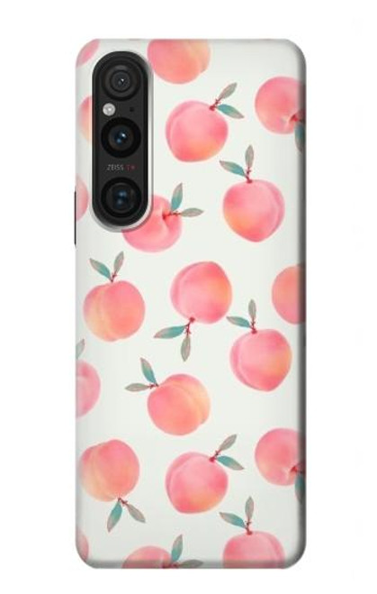 W3503 Peach Funda Carcasa Case y Caso Del Tirón Funda para Sony Xperia 1 V