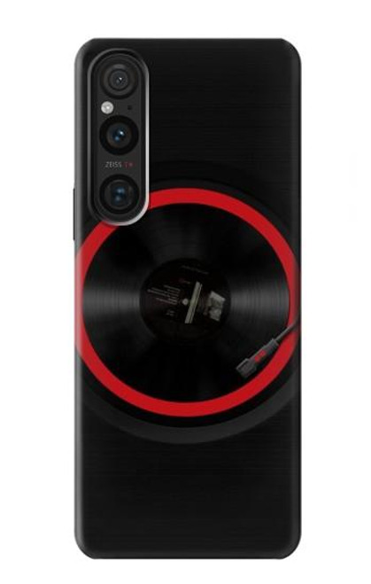 W3531 Spinning Record Player Funda Carcasa Case y Caso Del Tirón Funda para Sony Xperia 1 V