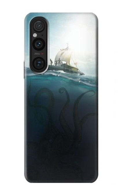 W3540 Giant Octopus Funda Carcasa Case y Caso Del Tirón Funda para Sony Xperia 1 V