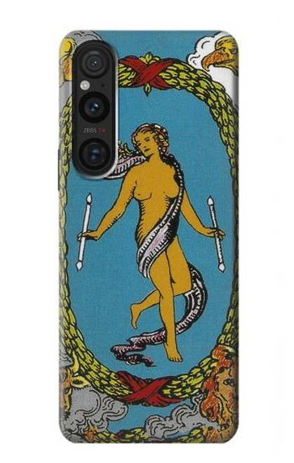 W3746 Tarot Card The World Funda Carcasa Case y Caso Del Tirón Funda para Sony Xperia 1 V