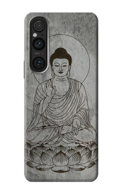 W3873 Buddha Line Art Funda Carcasa Case y Caso Del Tirón Funda para Sony Xperia 1 V
