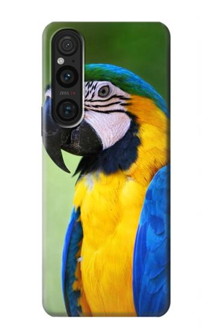 W3888 Macaw Face Bird Funda Carcasa Case y Caso Del Tirón Funda para Sony Xperia 1 V