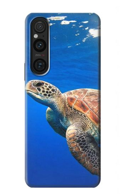 W3898 Sea Turtle Funda Carcasa Case y Caso Del Tirón Funda para Sony Xperia 1 V