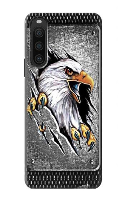 W0855 Eagle Metal Funda Carcasa Case y Caso Del Tirón Funda para Sony Xperia 10 V