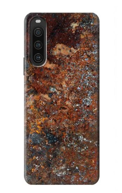 W2714 Rust Steel Texture Graphic Printed Funda Carcasa Case y Caso Del Tirón Funda para Sony Xperia 10 V