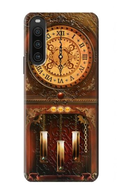 W3174 Grandfather Clock Funda Carcasa Case y Caso Del Tirón Funda para Sony Xperia 10 V