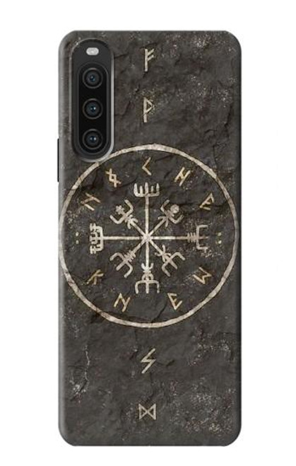 W3413 Norse Ancient Viking Symbol Funda Carcasa Case y Caso Del Tirón Funda para Sony Xperia 10 V