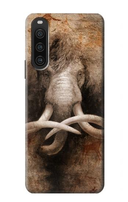 W3427 Mammoth Ancient Cave Art Funda Carcasa Case y Caso Del Tirón Funda para Sony Xperia 10 V