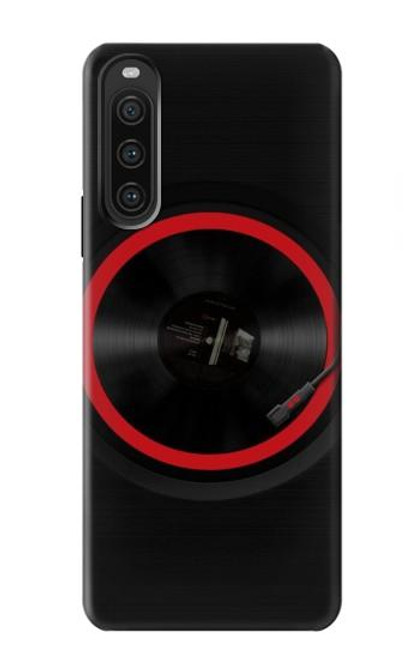 W3531 Spinning Record Player Funda Carcasa Case y Caso Del Tirón Funda para Sony Xperia 10 V