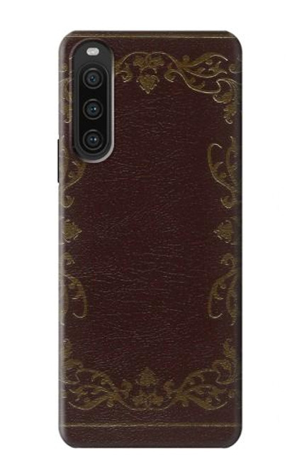 W3553 Vintage Book Cover Funda Carcasa Case y Caso Del Tirón Funda para Sony Xperia 10 V