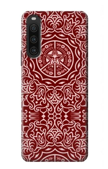 W3556 Yen Pattern Funda Carcasa Case y Caso Del Tirón Funda para Sony Xperia 10 V