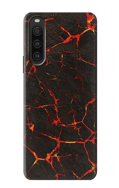 W3696 Lava Magma Funda Carcasa Case y Caso Del Tirón Funda para Sony Xperia 10 V