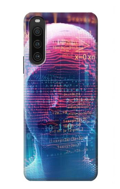 W3800 Digital Human Face Funda Carcasa Case y Caso Del Tirón Funda para Sony Xperia 10 V