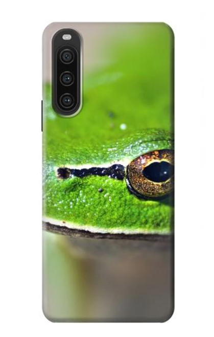 W3845 Green frog Funda Carcasa Case y Caso Del Tirón Funda para Sony Xperia 10 V