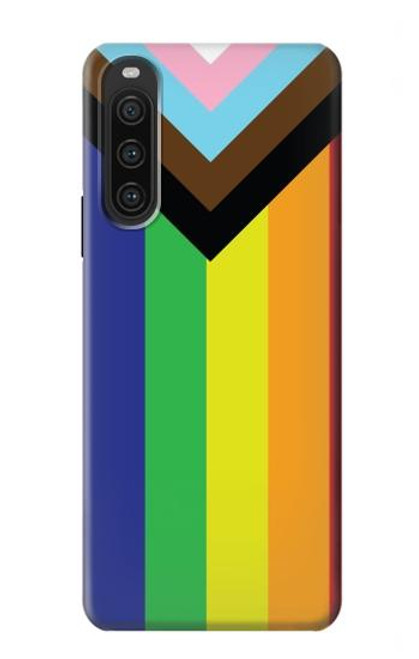 W3846 Pride Flag LGBT Funda Carcasa Case y Caso Del Tirón Funda para Sony Xperia 10 V
