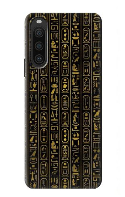 W3869 Ancient Egyptian Hieroglyphic Funda Carcasa Case y Caso Del Tirón Funda para Sony Xperia 10 V