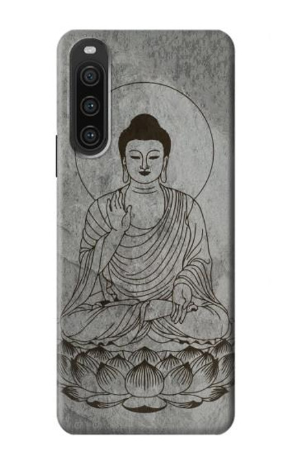 W3873 Buddha Line Art Funda Carcasa Case y Caso Del Tirón Funda para Sony Xperia 10 V