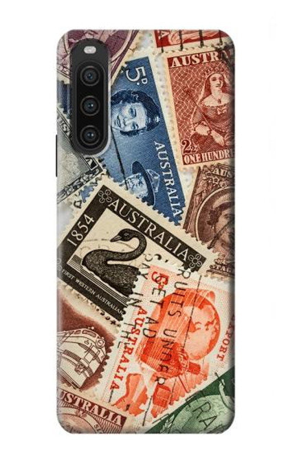 W3900 Stamps Funda Carcasa Case y Caso Del Tirón Funda para Sony Xperia 10 V