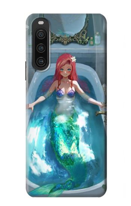 W3911 Cute Little Mermaid Aqua Spa Funda Carcasa Case y Caso Del Tirón Funda para Sony Xperia 10 V