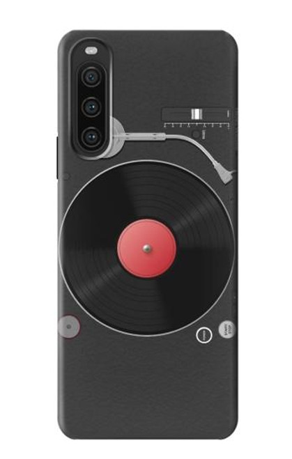 W3952 Turntable Vinyl Record Player Graphic Funda Carcasa Case y Caso Del Tirón Funda para Sony Xperia 10 V