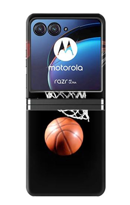 W0066 Basketball Funda Carcasa Case y Caso Del Tirón Funda para Motorola Razr 40 Ultra