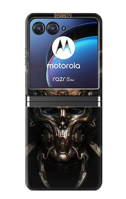 W1027 Hardcore Metal Skull Funda Carcasa Case y Caso Del Tirón Funda para Motorola Razr 40 Ultra