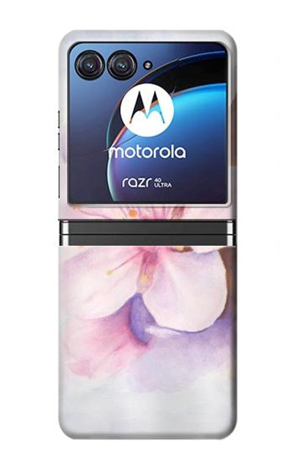 W1415 Sakura Blossom Art Funda Carcasa Case y Caso Del Tirón Funda para Motorola Razr 40 Ultra