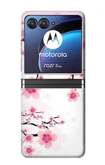 W2359 Plum Blossom Funda Carcasa Case y Caso Del Tirón Funda para Motorola Razr 40 Ultra