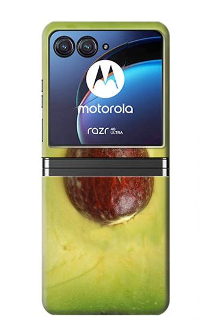 W2552 Avocado Fruit Funda Carcasa Case y Caso Del Tirón Funda para Motorola Razr 40 Ultra
