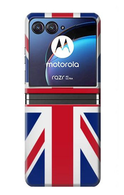 W3103 Flag of The United Kingdom Funda Carcasa Case y Caso Del Tirón Funda para Motorola Razr 40 Ultra