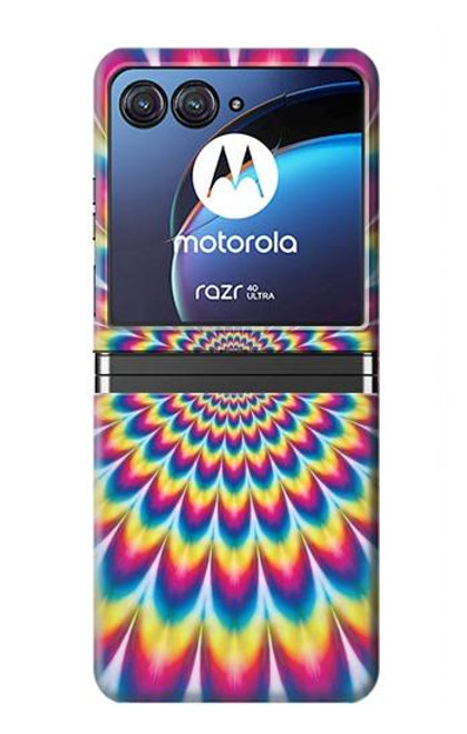 W3162 Colorful Psychedelic Funda Carcasa Case y Caso Del Tirón Funda para Motorola Razr 40 Ultra