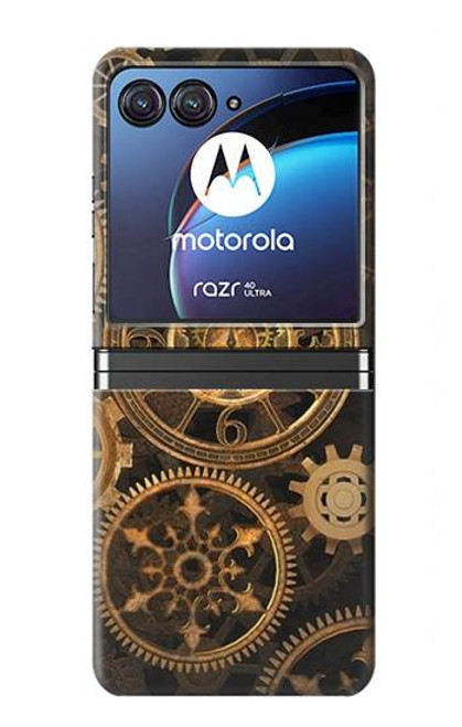 W3442 Clock Gear Funda Carcasa Case y Caso Del Tirón Funda para Motorola Razr 40 Ultra