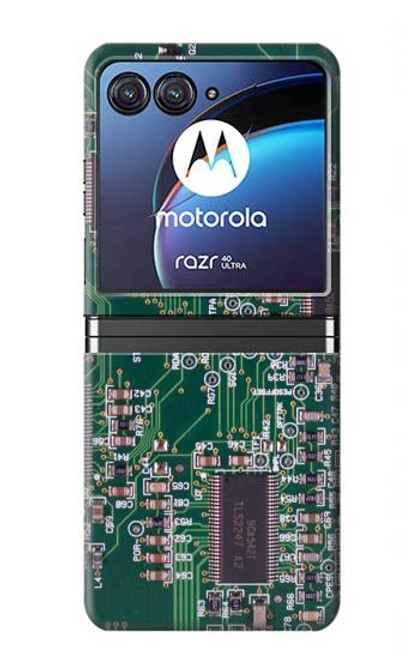 W3519 Electronics Circuit Board Graphic Funda Carcasa Case y Caso Del Tirón Funda para Motorola Razr 40 Ultra
