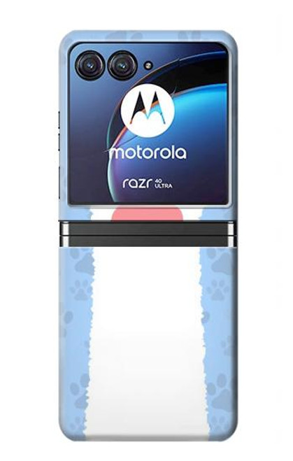 W3618 Cat Paw Funda Carcasa Case y Caso Del Tirón Funda para Motorola Razr 40 Ultra