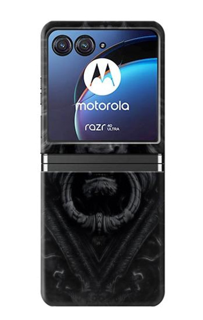 W3619 Dark Gothic Lion Funda Carcasa Case y Caso Del Tirón Funda para Motorola Razr 40 Ultra