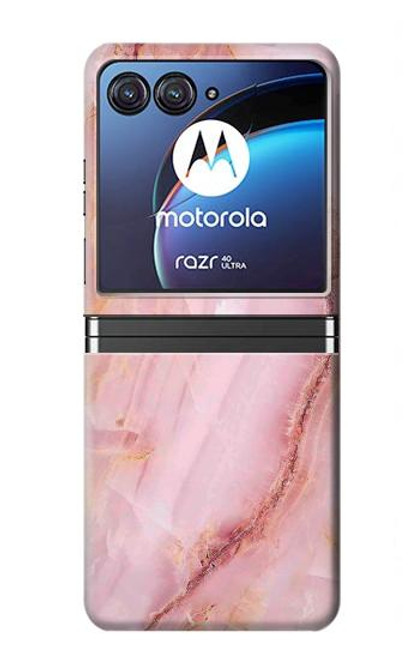 W3670 Blood Marble Funda Carcasa Case y Caso Del Tirón Funda para Motorola Razr 40 Ultra