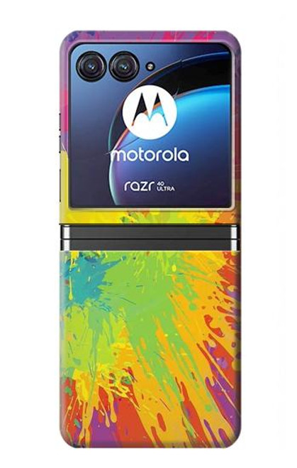 W3675 Color Splash Funda Carcasa Case y Caso Del Tirón Funda para Motorola Razr 40 Ultra