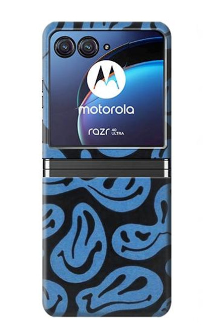 W3679 Cute Ghost Pattern Funda Carcasa Case y Caso Del Tirón Funda para Motorola Razr 40 Ultra