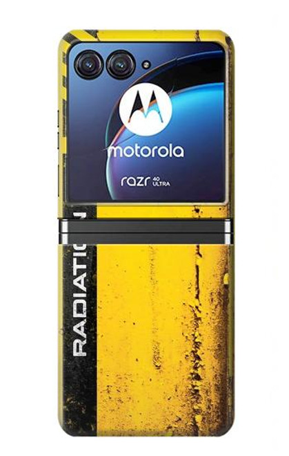 W3714 Radiation Warning Funda Carcasa Case y Caso Del Tirón Funda para Motorola Razr 40 Ultra