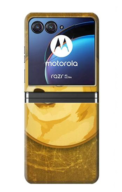 W3826 Dogecoin Shiba Funda Carcasa Case y Caso Del Tirón Funda para Motorola Razr 40 Ultra