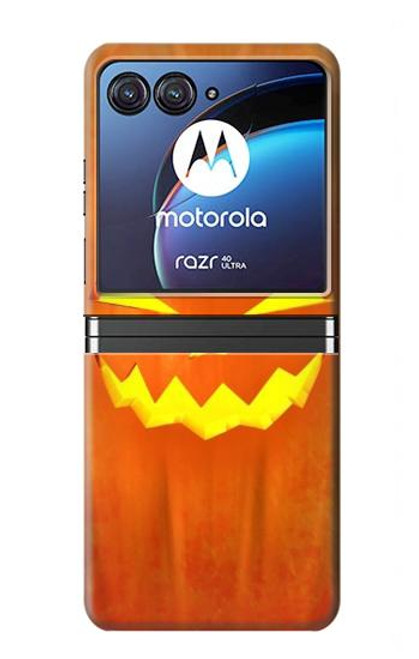 W3828 Pumpkin Halloween Funda Carcasa Case y Caso Del Tirón Funda para Motorola Razr 40 Ultra