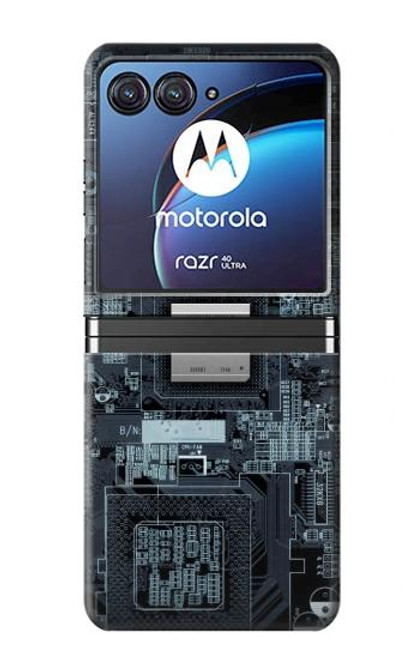 W3880 Electronic Print Funda Carcasa Case y Caso Del Tirón Funda para Motorola Razr 40 Ultra