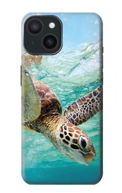 W1377 Ocean Sea Turtle Funda Carcasa Case y Caso Del Tirón Funda para iPhone 15