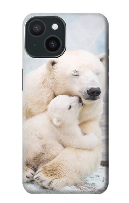 W3373 Polar Bear Hug Family Funda Carcasa Case y Caso Del Tirón Funda para iPhone 15