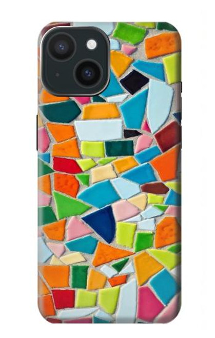 W3391 Abstract Art Mosaic Tiles Graphic Funda Carcasa Case y Caso Del Tirón Funda para iPhone 15