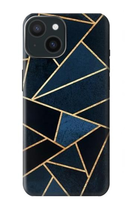 W3479 Navy Blue Graphic Art Funda Carcasa Case y Caso Del Tirón Funda para iPhone 15